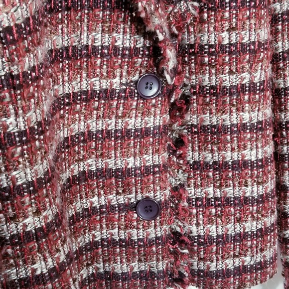 Reitmans| Smoked Red Long Sleeve Tweed Blazer Sz13 - Picture 6 of 8